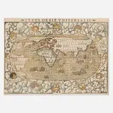 Sebastian Münster, Typus Orbis Universalis (from Cosmographiae Universalis Lib. VI In Quibus Iuxta Certioris Fidel Scriptores...), copper engraving on paper with hand-coloring