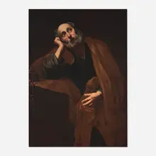 San Pietro in Lacrime by Jusepe de Ribera, oil on canvas, sold Dec 2024