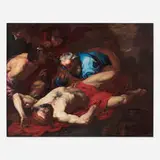 The Good Samaritan by Giovanni Battista Langetti, oil on canvas, sold Dec 2024