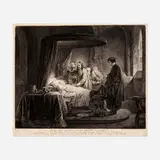 Georg Friedrich Schmidt, Christ and the Daughters of Jairus (after Rembrandt van Rijn), 1767, etching on paper
