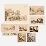 Christian Wilhelm Ernst Dietrich, Nine works, etching