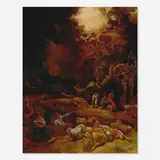 Adam Colonia, The Annunciation to the shepherds, oil on panel