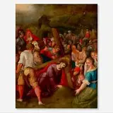 Christ on the Road to Calvary by attribution Frans Francken the Younger, 1624, oil on metal panel, sold Dec 2024