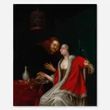 the Elder Frans van Mieris, The Oyster Meal, oil on panel