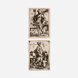 Hans Sebald Beham, Mars; Mercury (two works from The Seven Planets), engraving