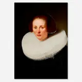 attribution Jacob. Gerritsz. Cuyp, Portrait of a Lady wearing an embroidered dress and millstone ruff, oil on panel