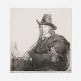 Jan Asselyn, Painter (Krabbetje) by Rembrandt Harmensz van Rijn, c. 1647, etching, drypoint and burin, sold Dec 2024