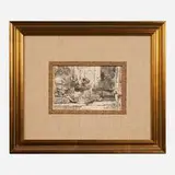 Virgin and Child with the Cat and Snake by Rembrandt Harmensz van Rijn, 1654, etching on laid paper, sold Dec 2024