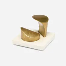 Roy Gussow, Two Forms, 1969, bronze, marble