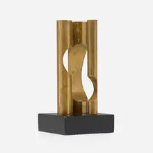 Roy Gussow, Three Columns, 1966, bronze, painted wood