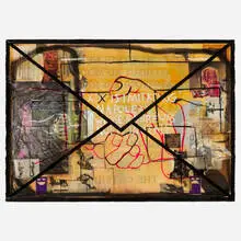 Stephen G. Rhodes, Post-Dualistic Bresson Notes (X is Imitating...) (Blanchoted), 2007, mixed media on paper
