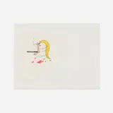 Matthew Ronay, Cock Getting Beaten (from the Four Drawings Related to Sculpture 'Five Headed Cock in Drag' suite), 2004, ink and colored pencil on paper
