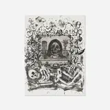 Aurel Schmidt, Mary Mary Quite Contrary How Does Your Garden Grow? Quite Well Since It's Well Fed by Your Body Down Below, 2018, monotype on paper