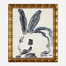 Bunny by Hunt Slonem, 2005, oil on panel in artist's frame, sold Oct 2025