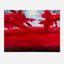 Study for Red Sea (3) by Barnaby Furnas, 2005, urethane on linen, sold Oct 2025