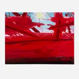 Barnaby Furnas, Study for Red Sea (3), 2005, urethane on linen