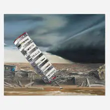 Dirk Skreber, Andrew, 1999, oil and tape on canvas