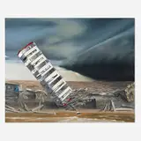Dirk Skreber, Andrew, 1999, oil and tape on canvas