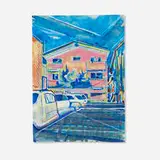 David Korty, Untitled (Blue House), 2006, watercolor on paper