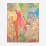 George McNeil, Untitled (Interior Scene), 1987, oil on canvas