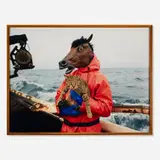 Corey Arnold, Kitty and Horse Fisherman, C-print mounted to Sintra