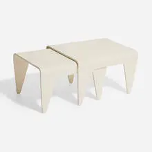 Marcel Breuer, Nesting tables, pair, 1936, painted molded plywood