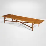 Bertrand Goldberg, Bench from the Edwin Kirchheimer Residence, Glencoe, Illinois, 1952, mahogany