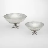 Garth and Ada Louise Huxtable, Breadbaskets from The Four Seasons, New York, set of two, c. 1958, silver-soldered metal