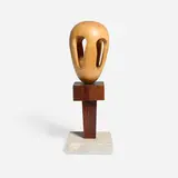 Les Kleinberg, Untitled (Totem), 1964, carved wood, stone