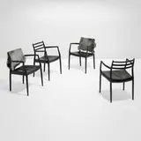 Niels O. Møller, Armchairs model 62 from NOMA, set of four