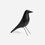 Charles Perdew, Crow decoy, c. 1930, carved and painted wood, iron, glass