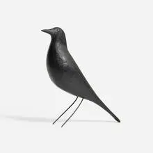 Charles Perdew, Crow decoy, c. 1940, carved and painted wood, iron