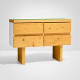 Cabinet from Les Arcs, Savoie by Charlotte Perriand, c. 1968, pine, laminate, sold Oct 2025
