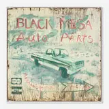 Rustic, Black Mesa Auto Parts sign, c. 1990, acrylic on wood