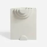 Ettore Sottsass, Vase, model Y35 from the Yantra series, 1969, glazed white clay