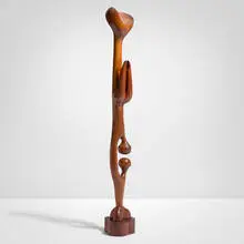 Bunni Sovetski, Untitled (Monumental Figure), 1969, carved and stained pine