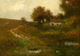 Max Weyl, Landscape with Cottage, Oil on canvas