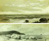 Alfred Thompson Bricher, ROCKY COASTAL SCENES, each intialed "ATB" lower right