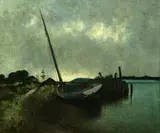 Benson Bond Moore, ON THE SHORE OF THE POTOMAC (AFTER MAX WEYL), lower left and titled on reverse