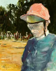 Ray G. Ellis, Lester Pigott; English Derby, 1979, Oil on board