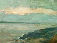 Stephen Parrish, Coastline, Oil on board