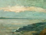 Stephen Parrish, Coastline, Oil on board