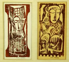Max Weber, ), Woodcut on paper. - Each, image: 4 1/4 x 2 in