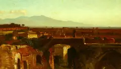 Samuel Colman, Campagna Di Roma, Oil on canvas mounted on board
