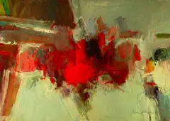 Fran Lachman, Symphony in Red 1971, Oil on canvas
