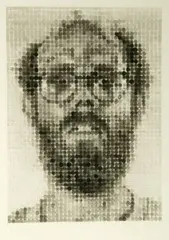 Self-Portrait by Chuck Close, Spit bite etching, sold May 2004