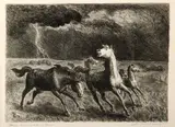 John Steuart Curry, Horses Running Before a Storm