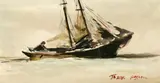 Joseph D. Purcell, Nova Scotian Sailor, Watercolor on paper