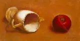 Edward Strickland, The Red Apple, Oil on paper