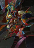 Igor Leontiev, Surrealistic Scene, Pastel and mixed media or paper